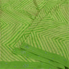 Sanskriti Vintage Sarees Green Embroidery Print Pure CrepeSari 5+yd Craft Fabric