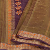 Sanskriti Vintage Sarees Heena Green Woven 100% Pure Silk Sari 5+yd Craft Fabric