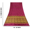 Sanskriti Vintage Sarees Purple Banarasi Brocade Woven Pure Silk Sari 5+YDFabric