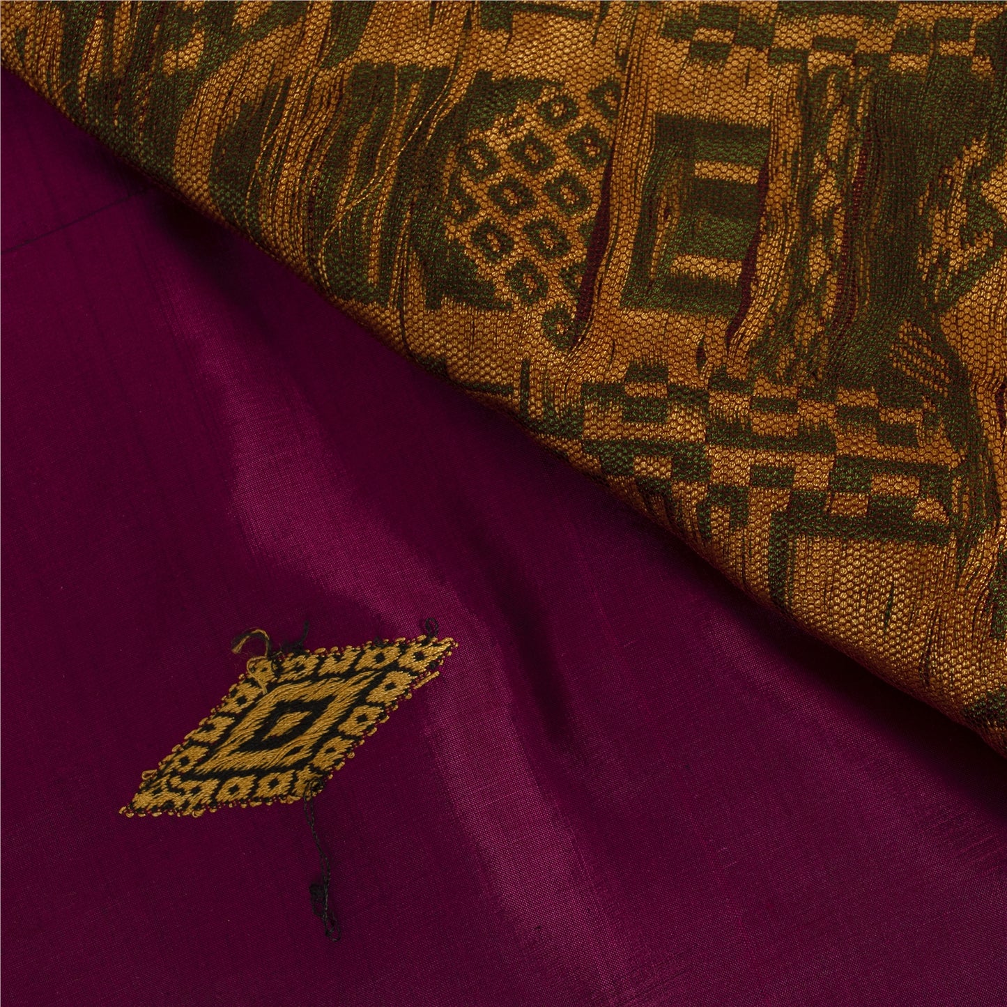 Sanskriti Vintage Sarees Purple Banarasi Brocade Woven Pure Silk Sari 5+YDFabric