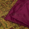 Sanskriti Vintage Sarees Purple Banarasi Brocade Woven Pure Silk Sari 5+YDFabric