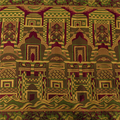 Sanskriti Vintage Sarees Purple Banarasi Brocade Woven Pure Silk Sari 5+YDFabric