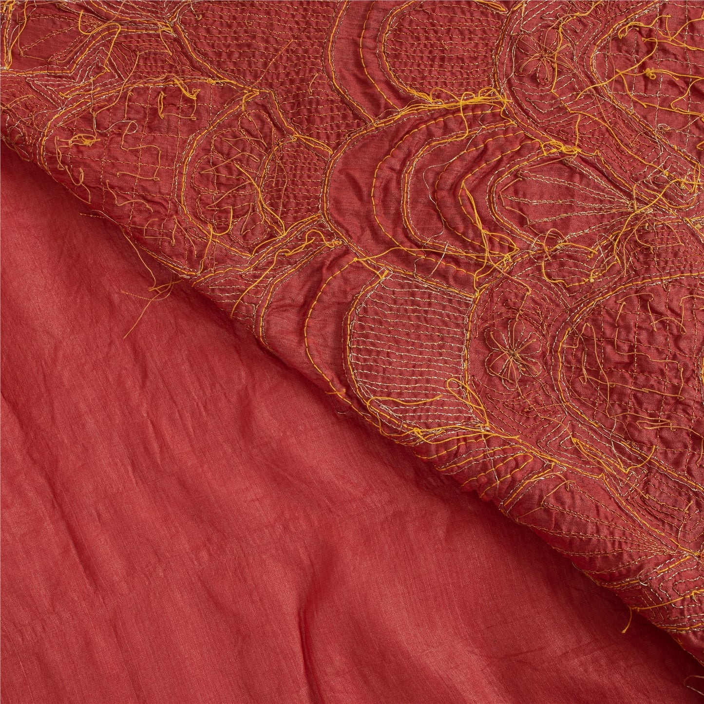 Sanskriti Vintage Sarees Dusty Pink Hand Beaded Zari Pure Silk Sari 5+yd Fabric