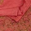 Sanskriti Vintage Sarees Dusty Pink Hand Beaded Zari Pure Silk Sari 5+yd Fabric