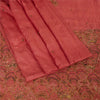 Sanskriti Vintage Sarees Dusty Pink Hand Beaded Zari Pure Silk Sari 5+yd Fabric