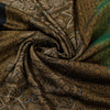 Sanskriti Vintage Green 100%Pure Silk Saree Woven Sari 5+YD Textile Craft Fabric