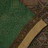 Sanskriti Vintage Green 100%Pure Silk Saree Woven Sari 5+YD Textile Craft Fabric