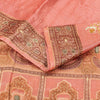 Sanskriti Vintage Pink Pure Silk Saree Hand Woven/Embroidered Sari 5+YD Fabric