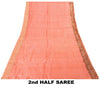Sanskriti Vintage Pink Pure Silk Saree Hand Woven/Embroidered Sari 5+YD Fabric