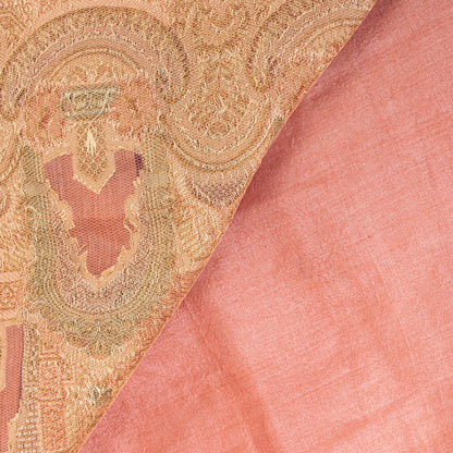 Sanskriti Vintage Pink Pure Silk Saree Hand Woven/Embroidered Sari 5+YD Fabric