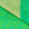 Sanskriti Vintage Green Sarees Pure Silk Woven 5+YD Sari Indian Upcycled Fabric