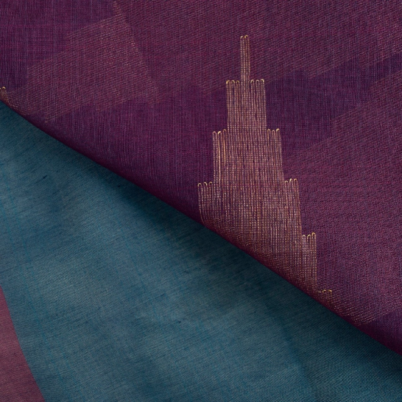 Sanskriti Vintage Blue Sarees Pure Cotton Handwoven Tant Bengali Heritage Sari