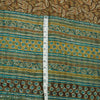 Sanskriti Vintage Saffron-Blue Pure Georgette Silk Saree Embroidery 5.5YD Fabric