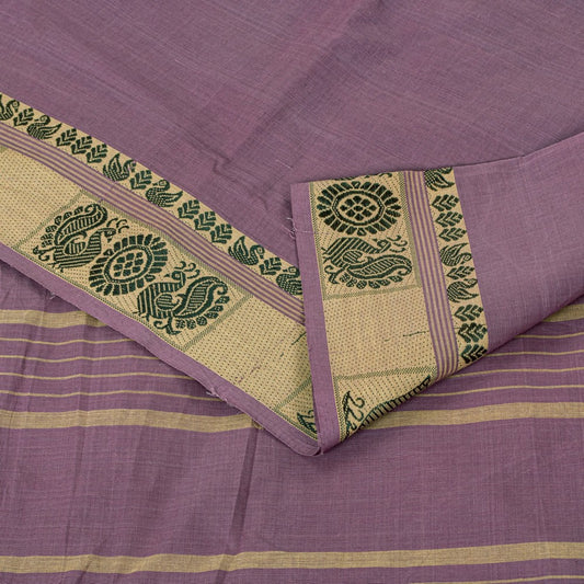 Sanskriti Vintage Purple 100% Pure Cotton Begumpuri Saree Hand Craft 5+YD Fabric