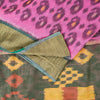 Sanskriti Vintage Pink Cotton Silk Saree Ikat Hand Woven Sambhalpuri 5+YD Fabric