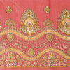 Sanskriti Vintage Pink Pure Silk Saree Hand Embroidered Suzani Sari 5+ YD Fabric