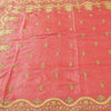 Sanskriti Vintage Pink Pure Silk Saree Hand Embroidered Suzani Sari 5+ YD Fabric