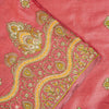 Sanskriti Vintage Pink Pure Silk Saree Hand Embroidered Suzani Sari 5+ YD Fabric