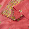 Sanskriti Vintage Pink Pure Silk Saree Hand Embroidered Suzani Sari 5+ YD Fabric