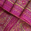 Sanskriti Vintage Saree Pink Pure Silk Paisley Embroidered Sari 6+YDCraft Fabric