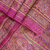 Sanskriti Vintage Saree Pink Pure Silk Paisley Embroidered Sari 6+YDCraft Fabric