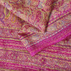 Sanskriti Vintage Saree Pink Pure Silk Paisley Embroidered Sari 6+YDCraft Fabric
