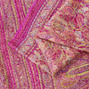 Sanskriti Vintage Saree Pink Pure Silk Paisley Embroidered Sari 6+YDCraft Fabric