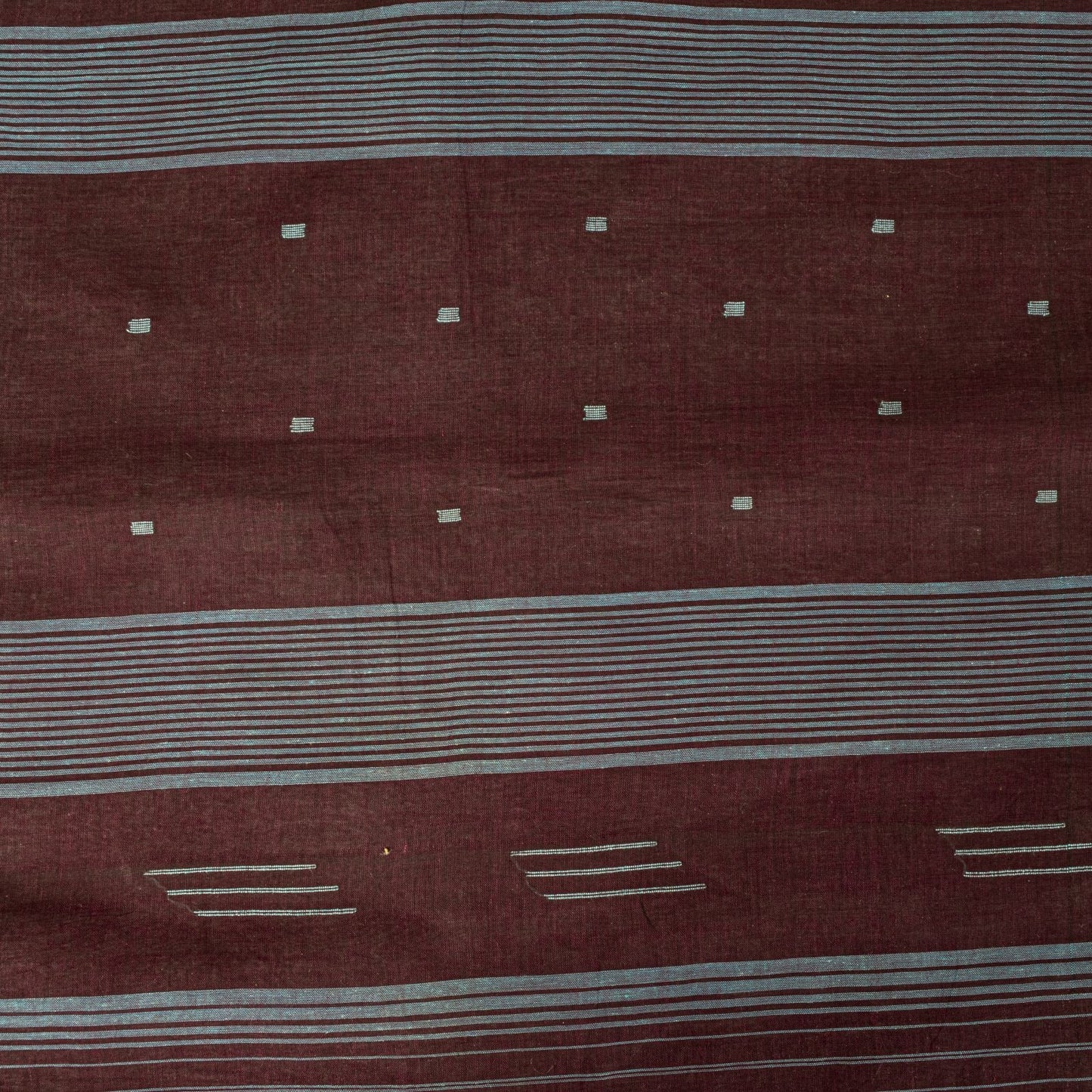 Sanskriti Vintage Saree Brown Pure Cotton Tant Handwoven Bengali Sari 5+YDFabric