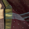 Sanskriti Vintage Saree Brown Pure Cotton Tant Handwoven Bengali Sari 5+YDFabric