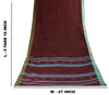 Sanskriti Vintage Saree Brown Pure Cotton Tant Handwoven Bengali Sari 5+YDFabric