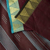 Sanskriti Vintage Saree Brown Pure Cotton Tant Handwoven Bengali Sari 5+YDFabric
