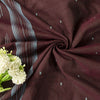 Sanskriti Vintage Saree Brown Pure Cotton Tant Handwoven Bengali Sari 5+YDFabric