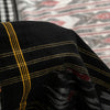 Sanskriti Vintage Gray-Black Pure Cotton Saree Hand Ikat Woven 5 YD Craft Fabric