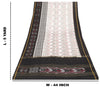Sanskriti Vintage Gray-Black Pure Cotton Saree Hand Ikat Woven 5 YD Craft Fabric
