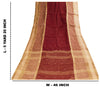 Sanskriti Vintage Red-Brown Pure Cotton Saree Hand Woven Tant Bengal 5+YD Fabric