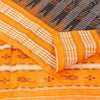 Sanskriti Vintage Black-Yellow 100%Pure Cotton Saree Hand Ikat Woven 5+YD Fabric