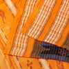 Sanskriti Vintage Black-Yellow 100%Pure Cotton Saree Hand Ikat Woven 5+YD Fabric