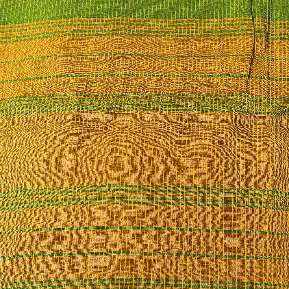 Sanskriti Vintage Green Cotton Silk Saree Handcraft ChettinadTamilnadu 5+YDCraft
