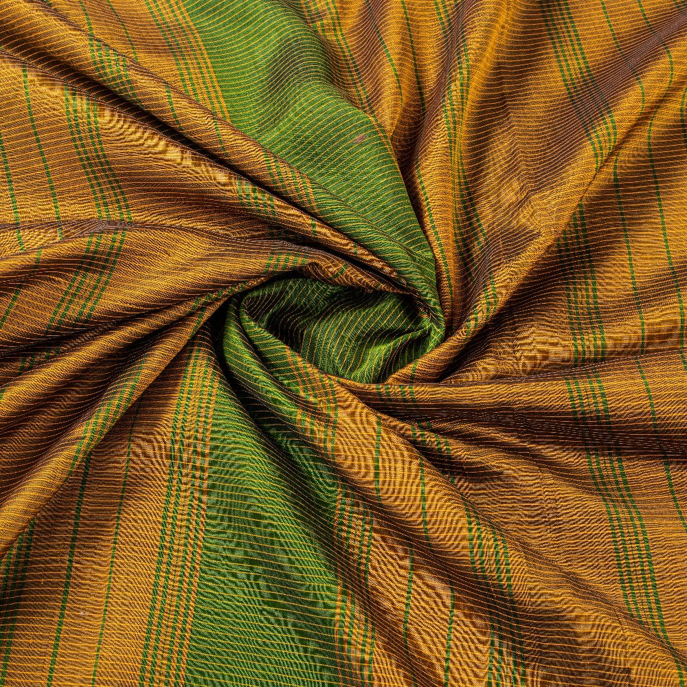 Sanskriti Vintage Green Cotton Silk Saree Handcraft ChettinadTamilnadu 5+YDCraft