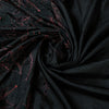Sanskriti Vintage Black Pure Silk Saree Peacock Embroidery Beaded 5.5+YD Fabric