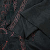 Sanskriti Vintage Black Pure Silk Saree Peacock Embroidery Beaded 5.5+YD Fabric