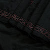 Sanskriti Vintage Black Pure Silk Saree Peacock Embroidery Beaded 5.5+YD Fabric