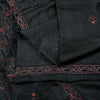 Sanskriti Vintage Black Pure Silk Saree Peacock Embroidery Beaded 5.5+YD Fabric