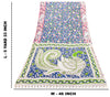 Sanskriti Vintage Blue Pure Cotton Saree Handmade Kalamkari Peacock 5.5+YD Craft