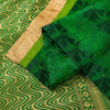 Sanskriti Vintage Green-Golden Pure Silk Saree Brocade Woven Sari 5.5+ Yd Fabric