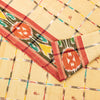 Sanskriti Vintage Beige 100%Pure Cotton Saree Ikat Hand Woven Odisha 5+YD Fabric