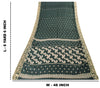 Sanskriti Vintage Green Pure Silk Saree Hand Woven Sari West Bengal 6+YD Fabric