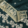 Sanskriti Vintage Green Pure Silk Saree Hand Woven Sari West Bengal 6+YD Fabric