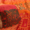 Sanskriti Vintage Orange 100%Pure Silk Saree Hand Woven Sari 5.5+YD Craft Fabric