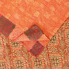 Sanskriti Vintage Orange 100%Pure Silk Saree Hand Woven Sari 5.5+YD Craft Fabric